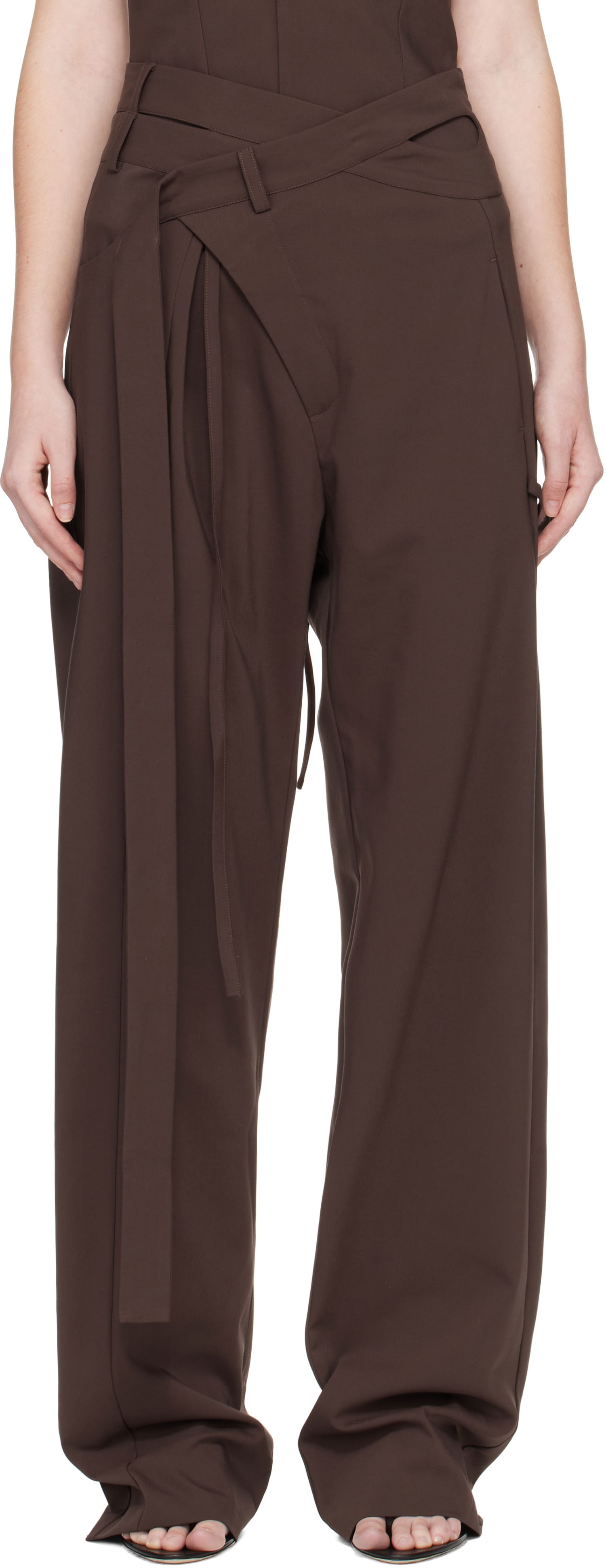 Bukser Ottolinger Ottolinger Signature Wrap Suit Pants Brun | 123-201523-03, 0