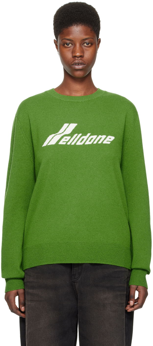 Sweater We11done Jacquard Sweater Grøn | WD-KT0-24-605-U-OV, 0