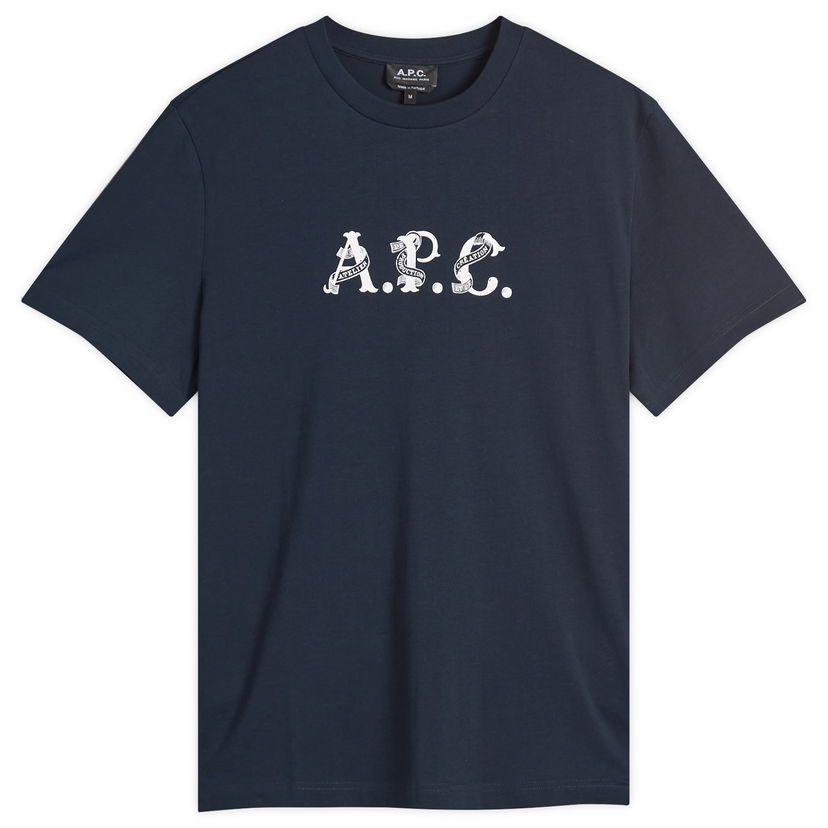 T-shirt A.P.C. Hugo Graphic Logo T-Shirt Mørkeblå | COHGS-M26543-IAK