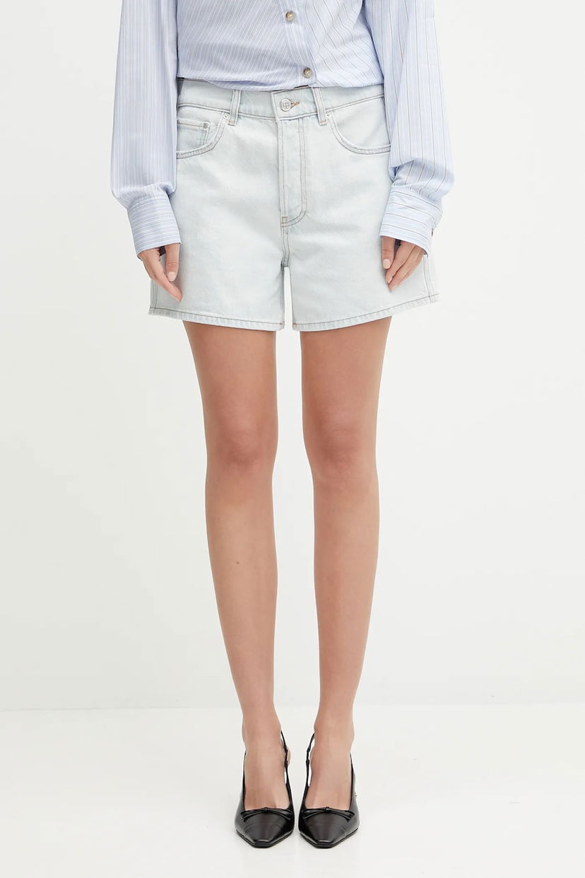 Shorts Anine Bing Anine Bing Dalton High Waist Shorts Blå | A.05.0355