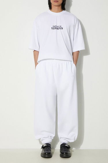 T-shirt VETEMENTS VETEMENTS Logo Sweatpants Hvid | UE64SP600W, 1