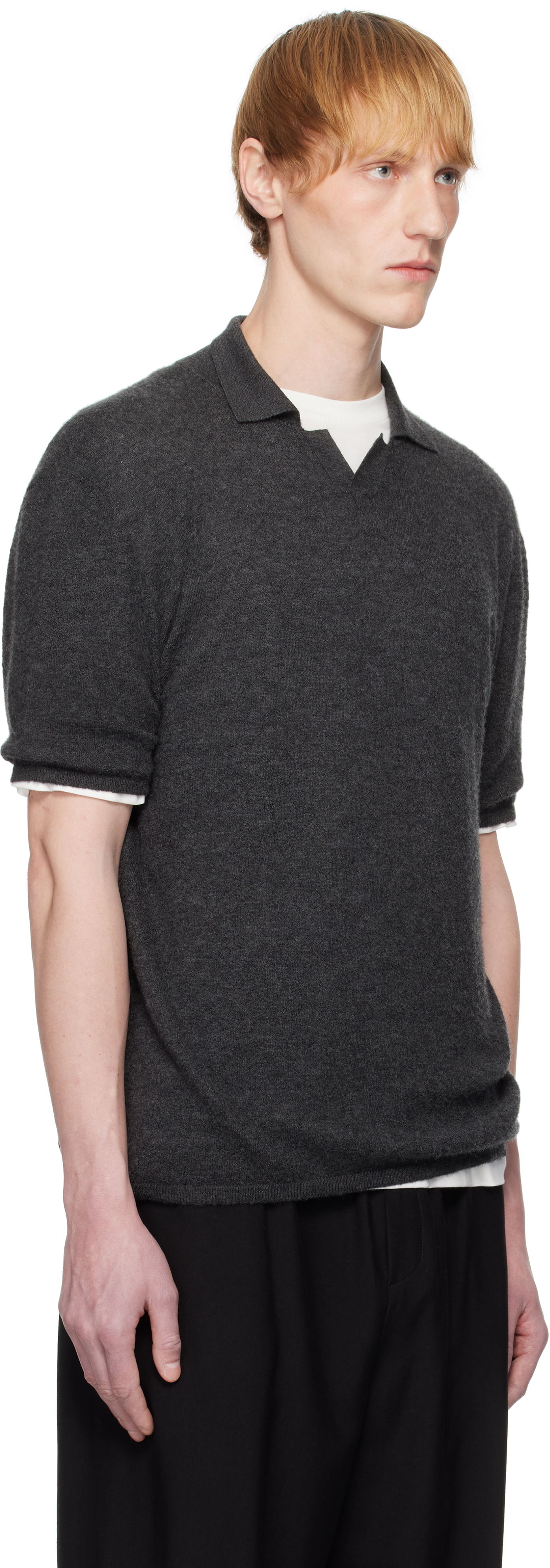 Sweater The Row The Row Isao Knit Polo Grå | 947-Y498, 1