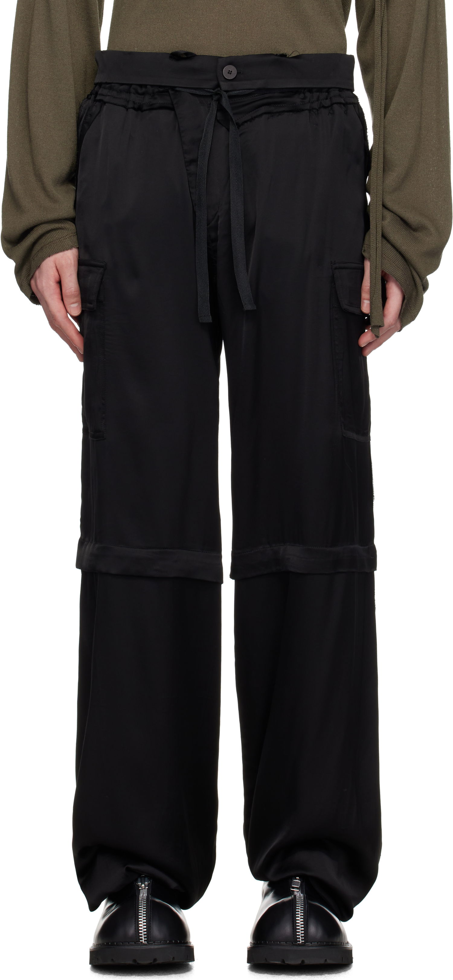 Cargo bukser Ottolinger Ottolinger Baggy Cargo Pants Sort | 111-200111-01, 0