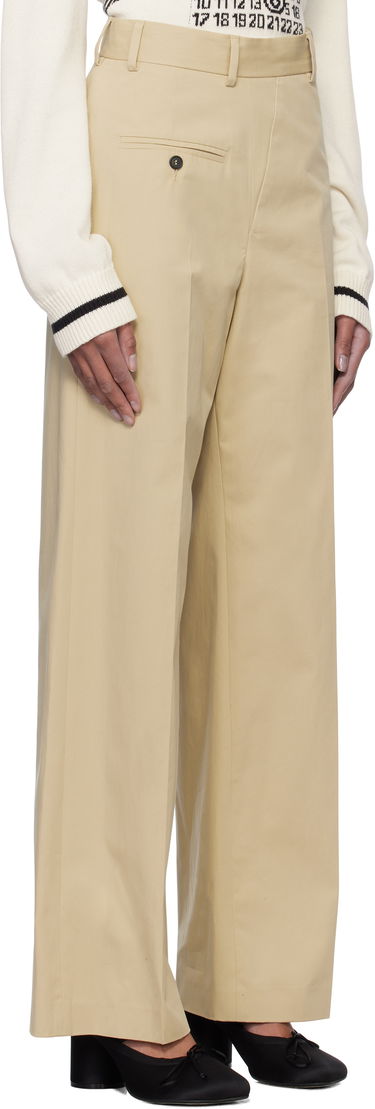 Bukser Maison Margiela MM6 Maison Margiela Tailoring Twisted Trousers Beige | S52KA0516 M35148, 1