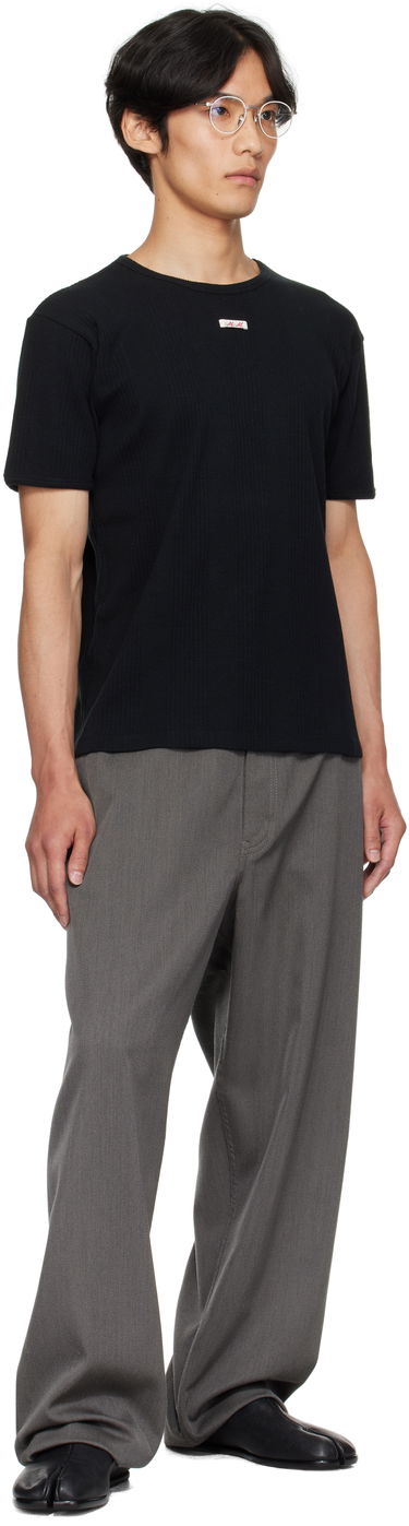 T-shirt Maison Margiela Ribbed T-shirt Sort | S67GC0041 S24430, 3