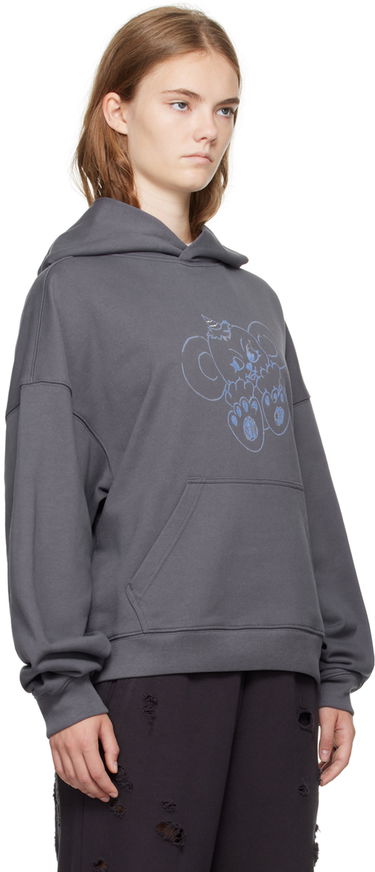 Sweatshirt We11done We11done Monster Fitted Hoodie Grå | WD-TH2-24-831-U-CH, 1