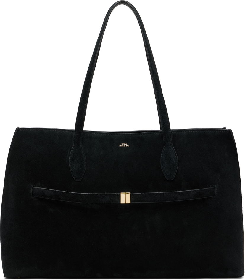 Mulepose TOTEME TOTEME Suede Lounge Tote Sort | 253-WAL0073-LE0004