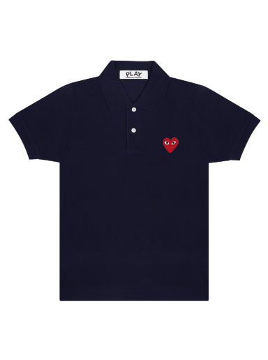 Polo skjorte Comme des Garçons PLAY Emblem Polo Tee Mørkeblå | AZ T005 051 2