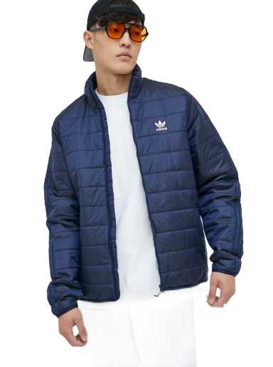Puffer jakke adidas Originals Padded Stand Collar Puffer Jacket Mørkeblå | HL9215