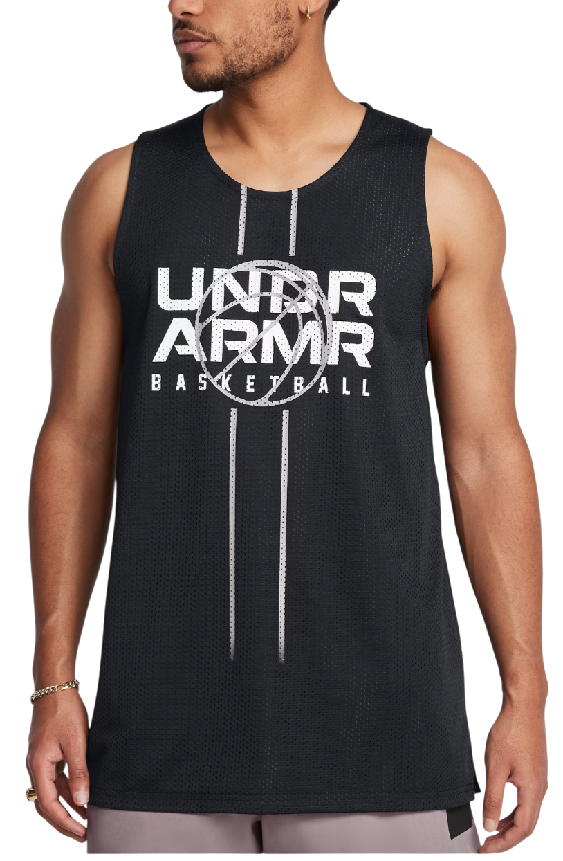 Tanktop Under Armour Reversible Basketball Jersey Sort | 1387088-001