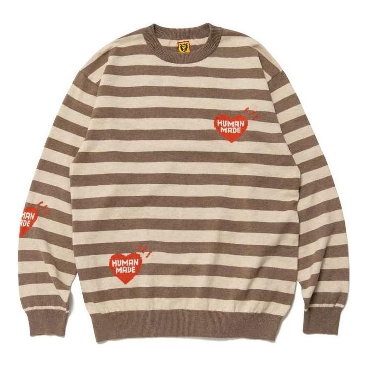 Sweater Human Made Human Made Striped Long Sleeve Sweater Brun | HM24CS033