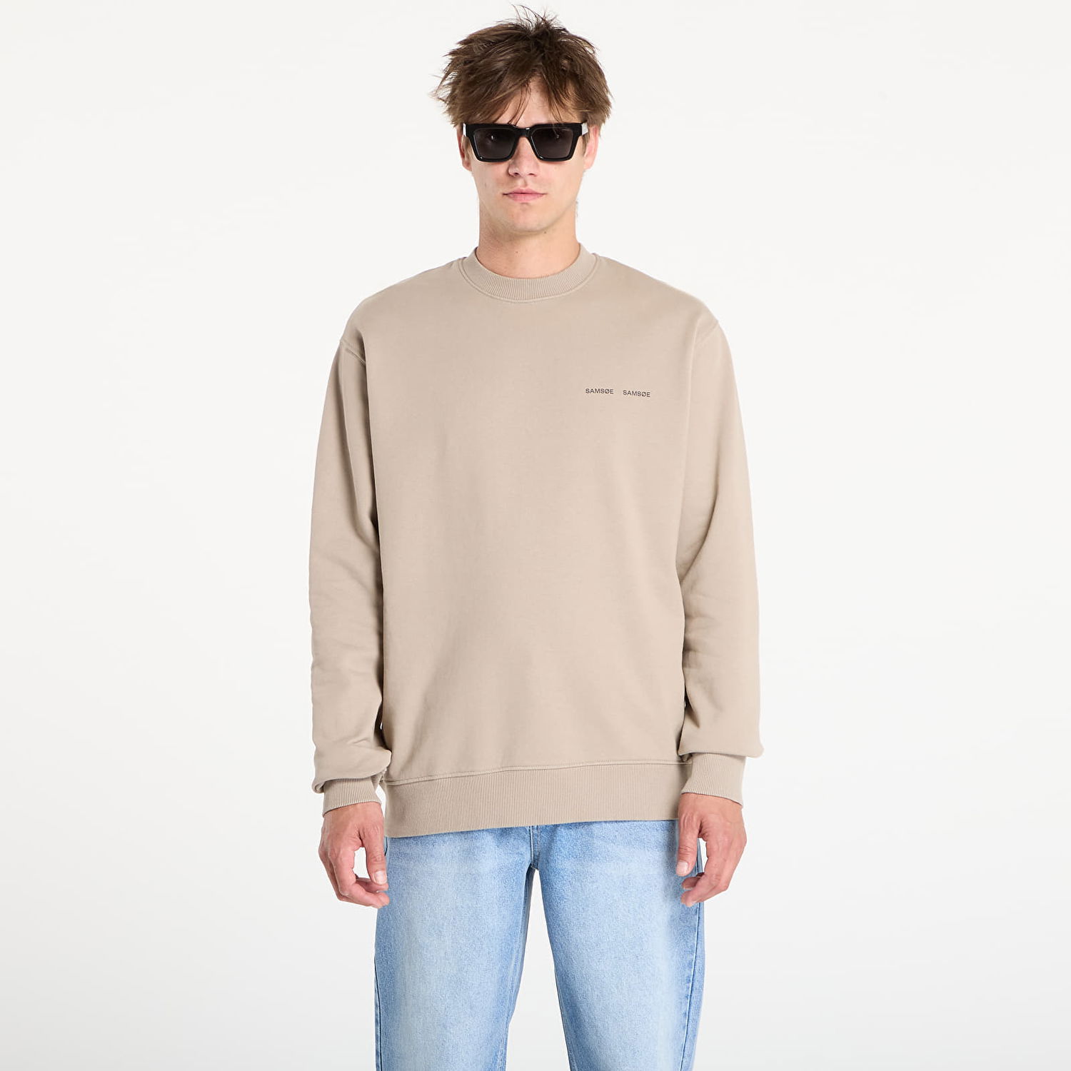 Sweatshirt Samsoe Samsoe Samsøe Samsøe Norsbro Crew Neck Sweatshirt Beige | M00018103_170205TCX, 0
