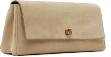 Håndtaske Khaite KHAITE Audrey Suede Clutch Beige | H3033-726, 1