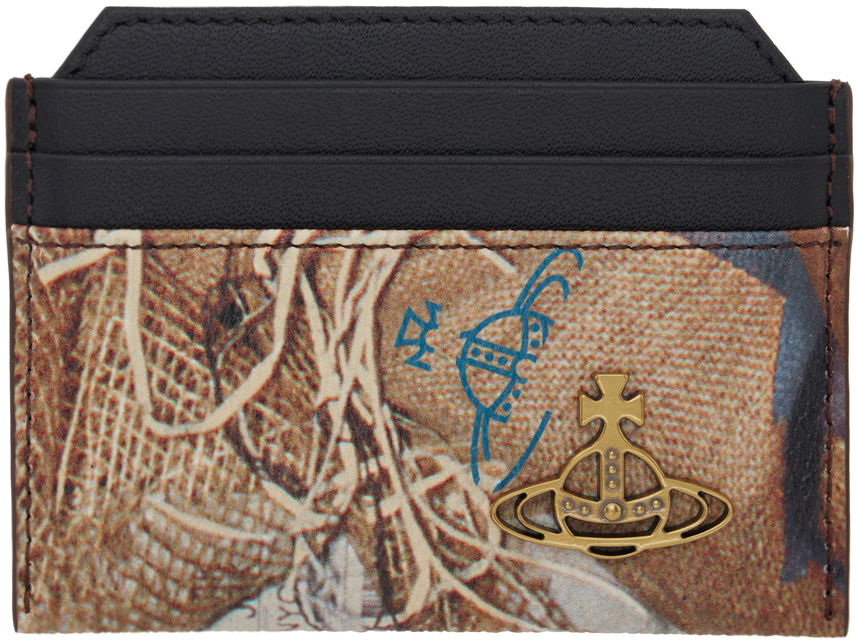 Tøj Vivienne Westwood Black & Beige Slim Card Holder Beige | 5403000BU-S001S-, 0