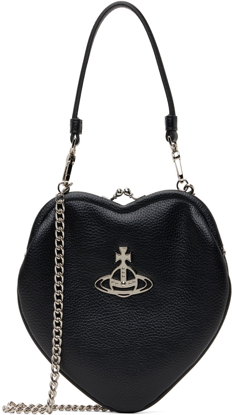 Håndtaske Vivienne Westwood Heart Shaped Crossbody Bag Sort | 4B010004W-S000D-