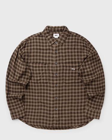 Skjorte OBEY Obey Clarence Woven Shirt Brun | 181200416-BKM, 1