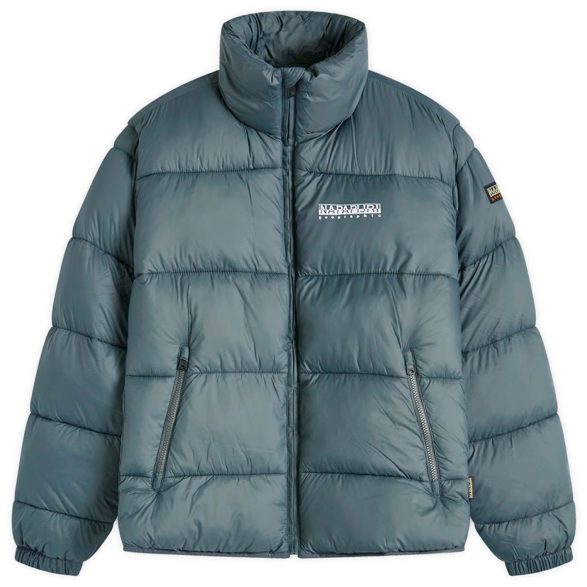 Puffer jakke Napapijri Logo Puffer Jacket Green Grøn | NP0A4GJFG1S1