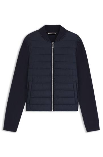Jakke BOSS Hybrid Padded Jacket Mørkeblå | 50543236