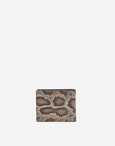 Tegnebog Dolce & Gabbana Dolce & Gabbana Python Leather Bifold Wallet with Crossover DG Logo Beige | BP2463A204387145, 2
