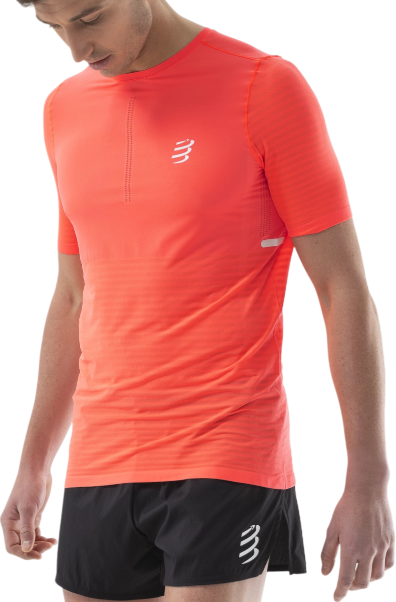 T-shirt Compressport Pro Racing Short Sleeve T-Shirt Orange | atsm3613090
