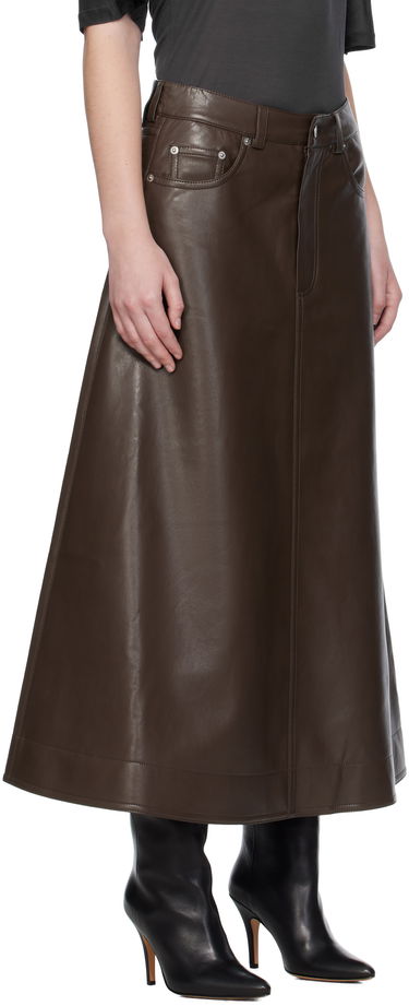 Nederdel Nanushka Nanushka Cintia Regenerated Leather Maxi Skirt Brun | NW25PFSK15478, 1