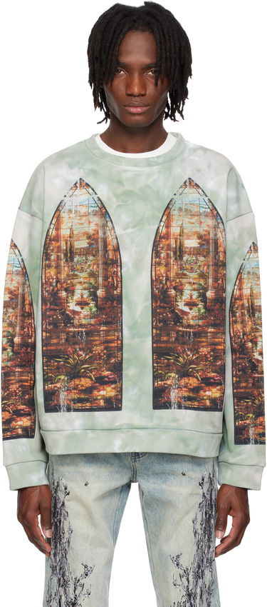 Sweatshirt Who Decides War Who Decides War Eden Crewneck Sweatshirt Grøn | 1110150008SS25, 0