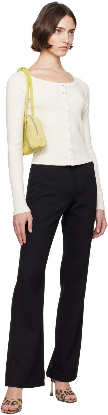 Sweater RE/DONE Re/Done Hanes Edition Scoop Neck Long Sleeve Top Hvid | 787-02WSCNKCD, 3