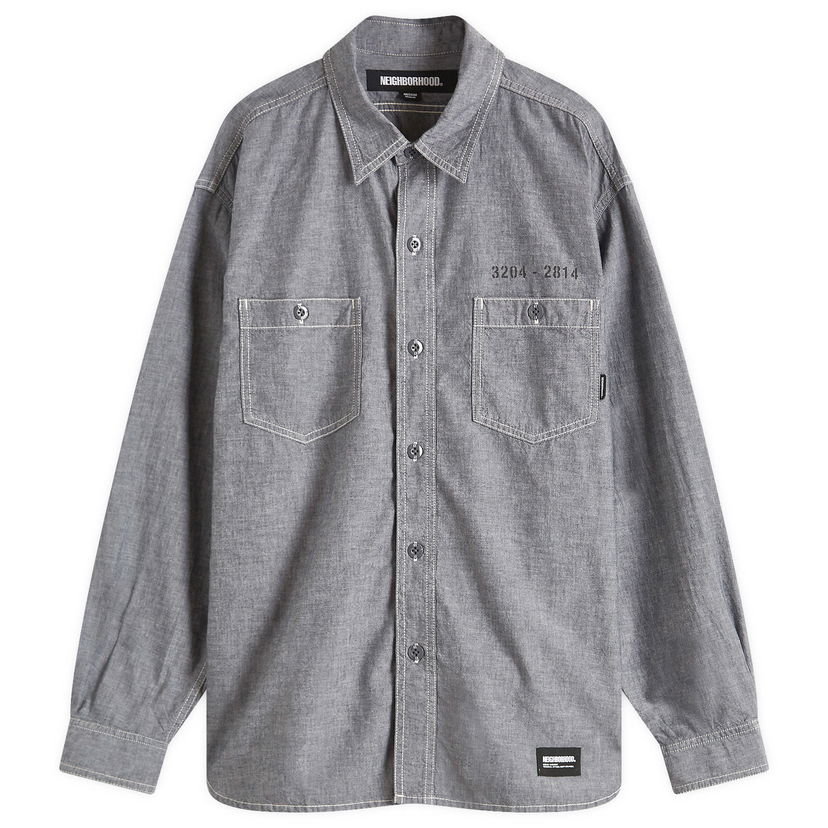 Skjorte Neighborhood Chambray Shirt Grå | 251ARNH-SHM02-BLK