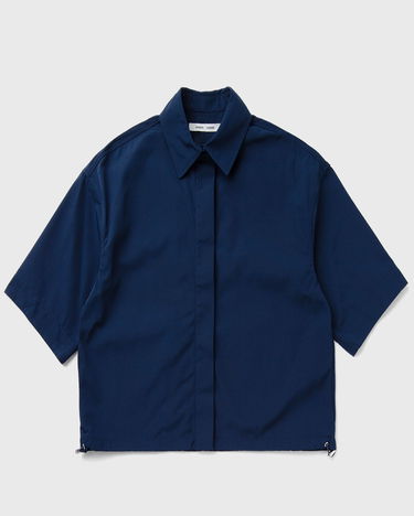 Skjorte Samsoe Samsoe Samsøe & Samsøe Salulu Cropped Short Sleeve Shirt Mørkeblå | F24200094-PAGEANT-BLUE, 0