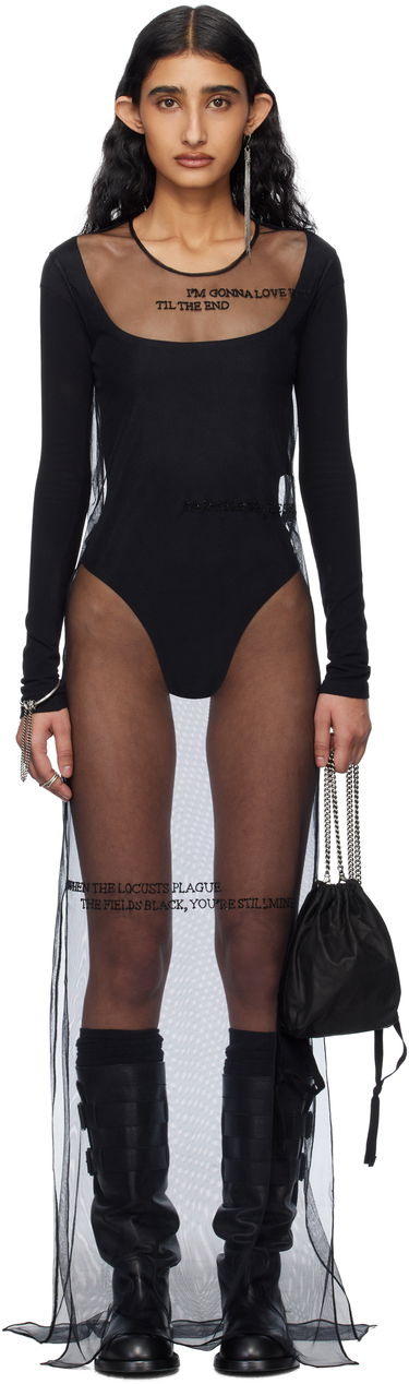 Kjole Ann Demeulemeester Ann Demeulemeester 'Till The End' Tulle Maxi Dress Sort | 2510-W-JDR34-R-FA585-099, 0