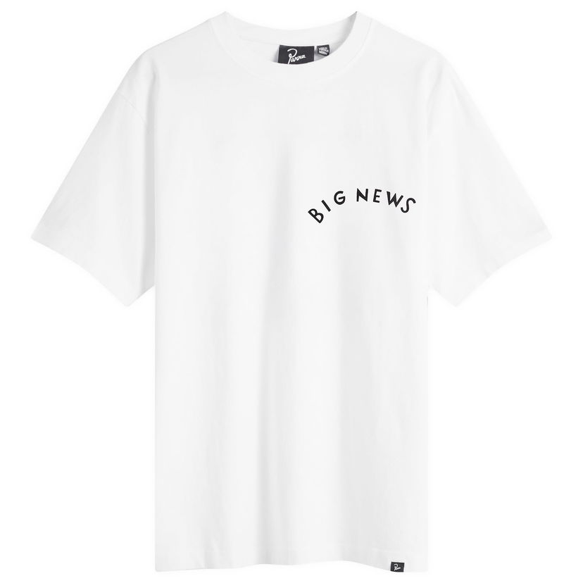 T-shirt By Parra Parra Big News T-Shirt, Size Large Hvid | 53200-WHT