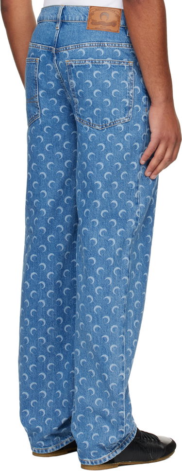 Jeans Marine Serre Moon Laser Baggy Jeans Blå | MPA070BCDEN0002, 2