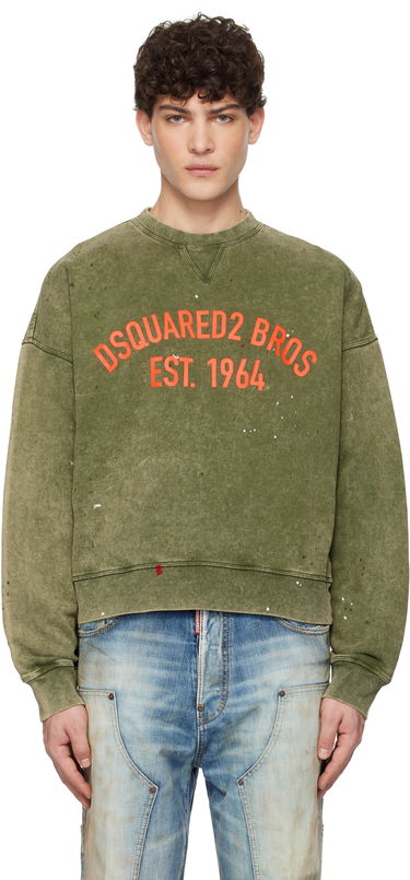 Sweater DSQUARED2 Dsquared2 Cypro Fit Sweatshirt Grøn | S74GU0847_S25030, 0