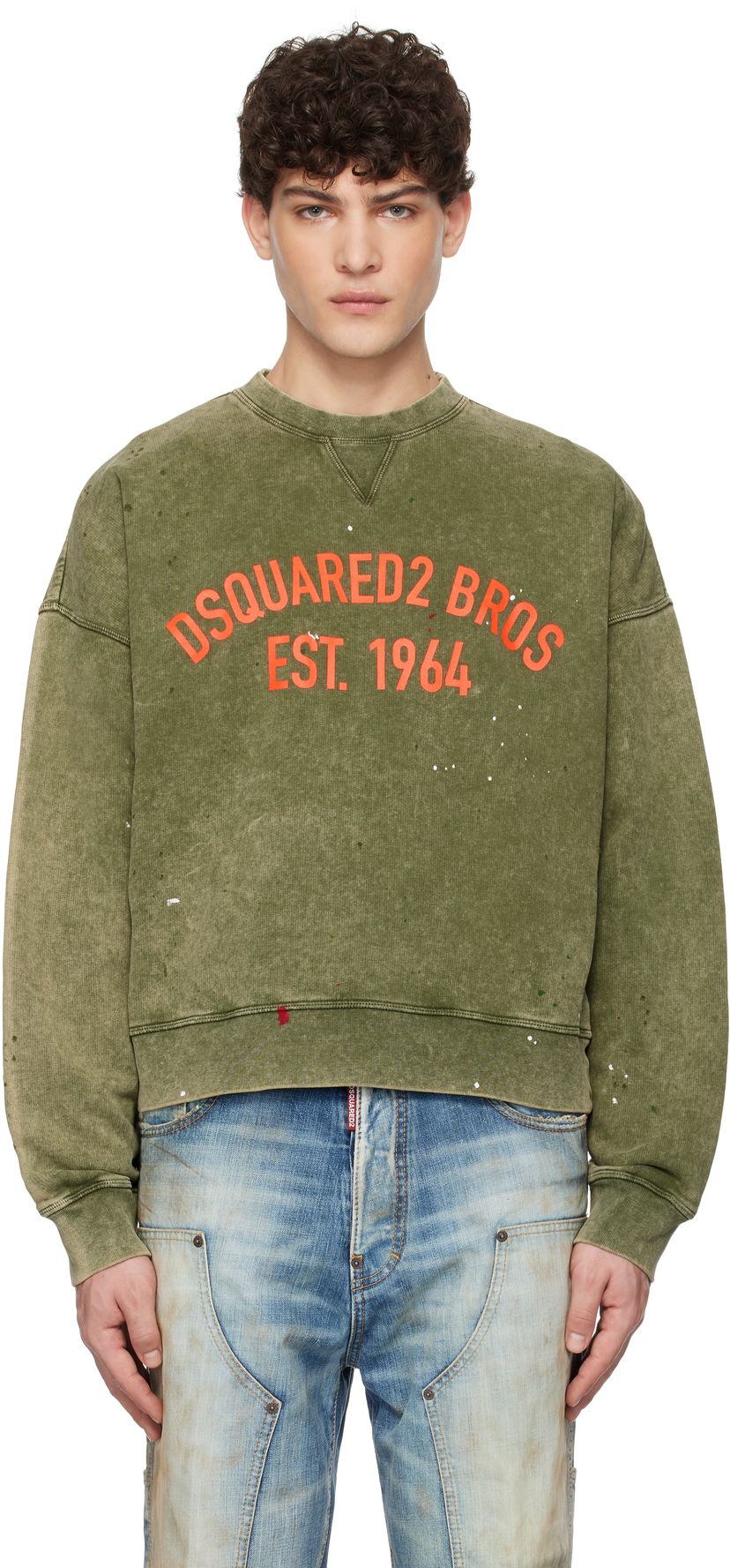 Sweater DSQUARED2 Dsquared2 Cypro Fit Sweatshirt Grøn | S74GU0847_S25030