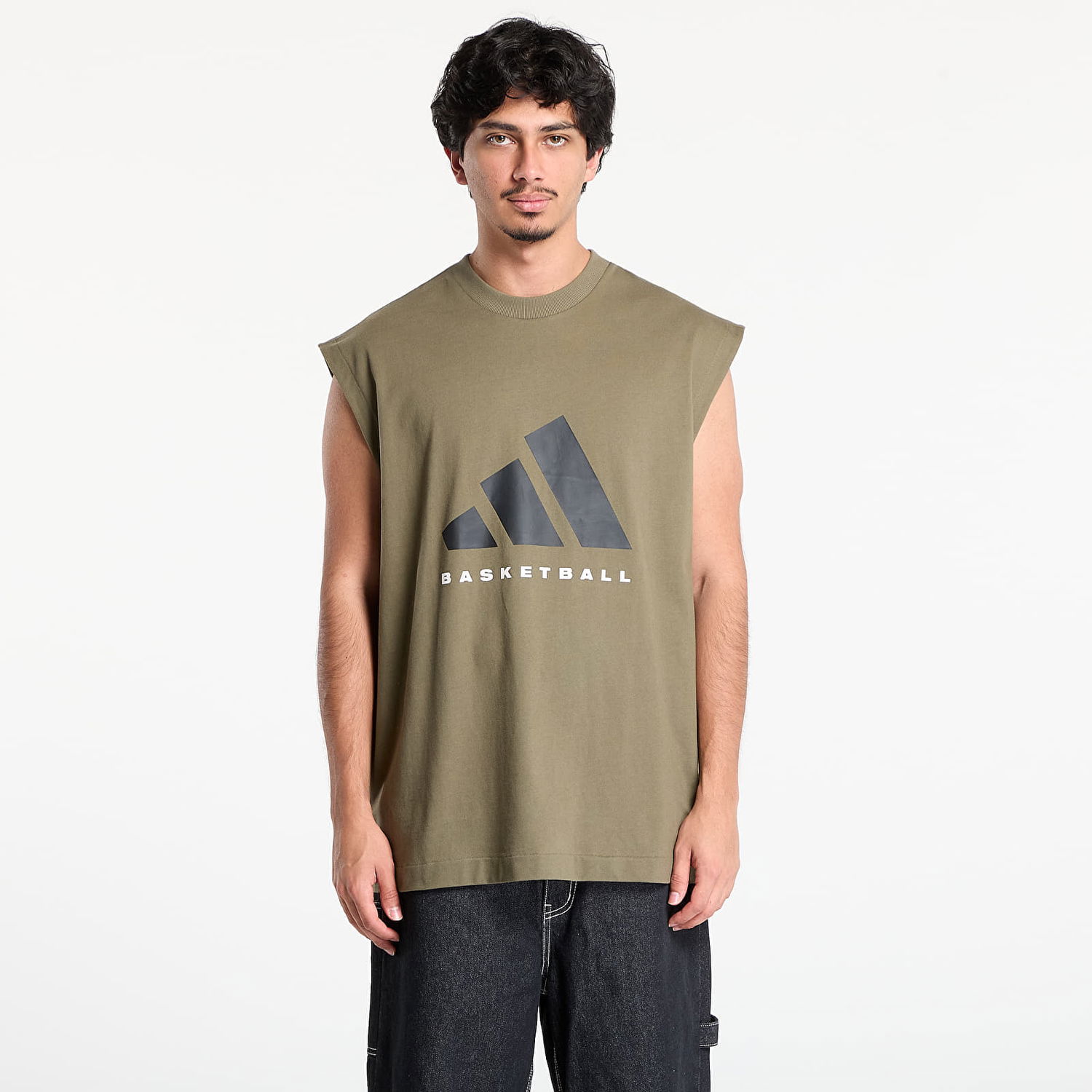 Tanktop adidas Performance Basketball Sleeveless T-Shirt Grøn | JX5589, 0