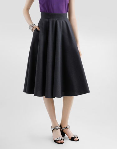 Nederdel Dolce & Gabbana Woolen Midi Circle Skirt Blå | F4C2ITFU286S8290, 3