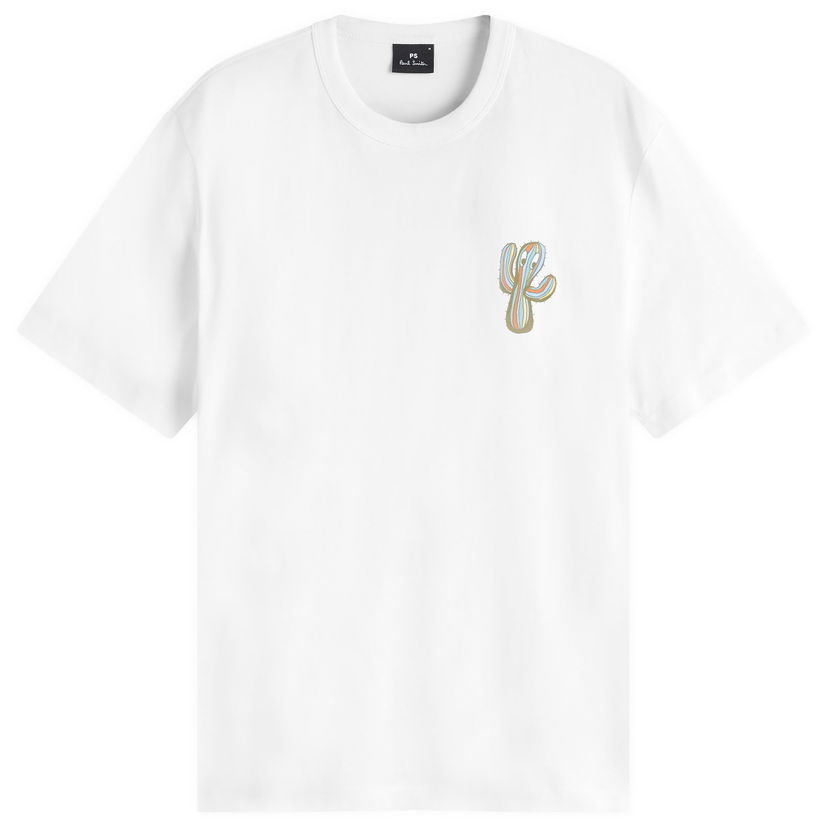 T-shirt Paul Smith Paul Smith Cactus Graphic T-Shirt, Size Large Hvid | M2R-220X-PP5076-02