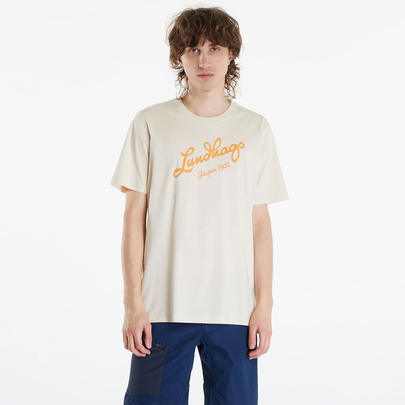 T-shirt Lundhags Lundhags Jarpen Logo T-Shirt Beige | 44317-24-00300