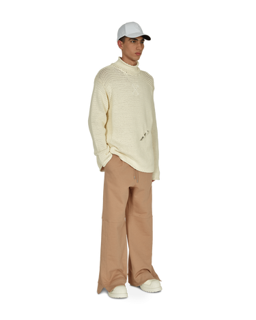 Sweater Off-White Meteornail Knit Zip Mockneck Sweater Beige | OMHA122F21KNI001 6161, 5
