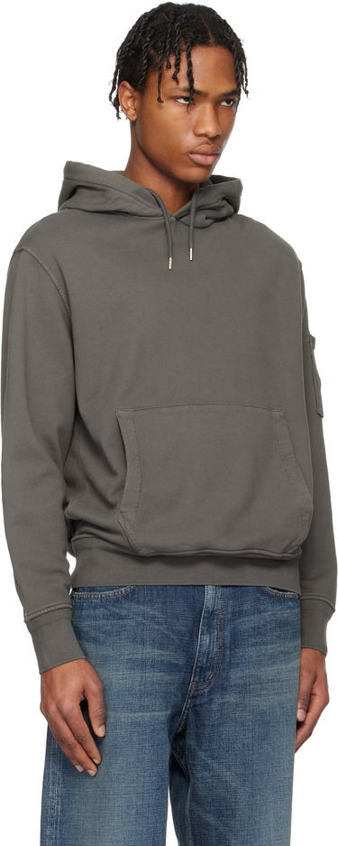 Sweatshirt C.P. Company C.P. Company Diagonal Fleece Resist Dyed Lens Hoodie Grå | 18CMSS099A-110044R, 1