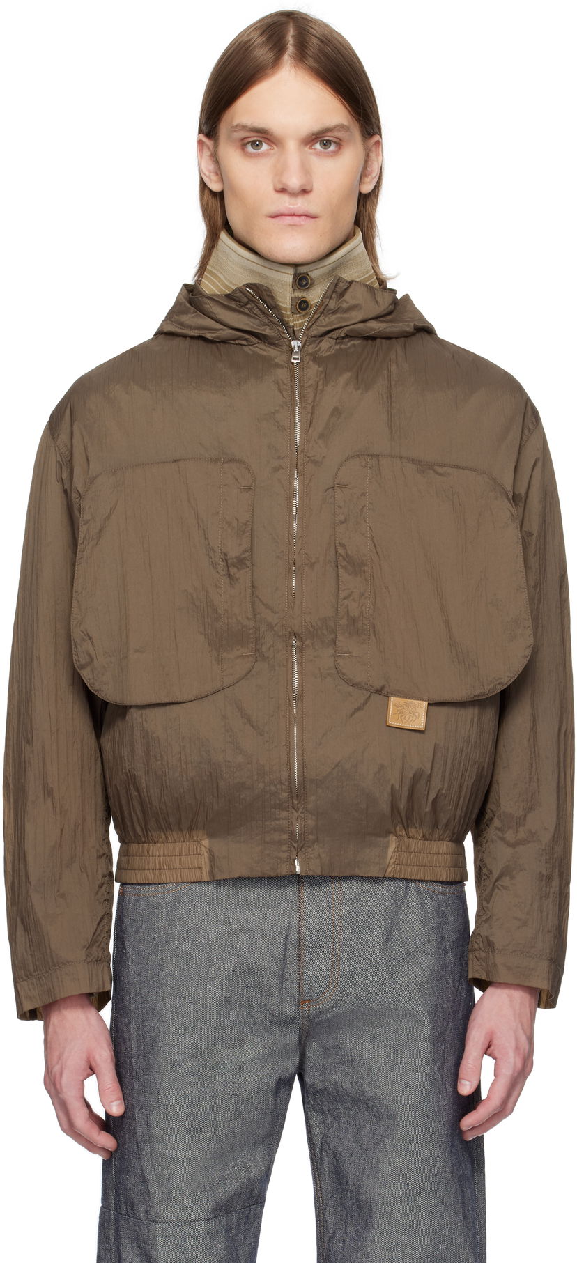 Vindjakke Ranra RANRA Purs Light Nylon Jacket Brun | AMSS25OW01568