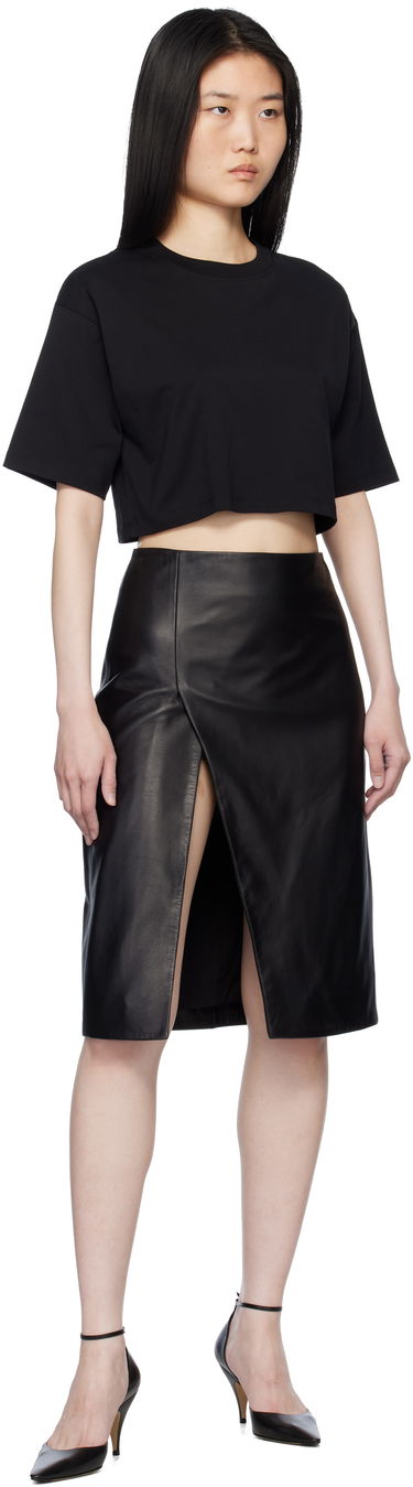 Nederdel Loulou de Saison Loulou de Saison Ekare Leather Midi Skirt Sort | EKARE, 3