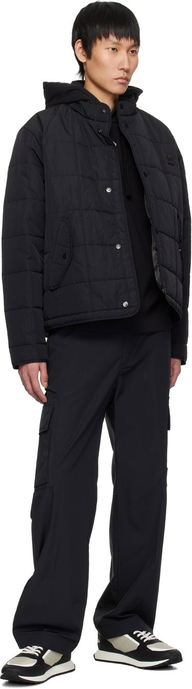 Cargo bukser BOSS Hugo Regular-Fit Water-Repellent Cargo Trousers Sort | 50530813, 3