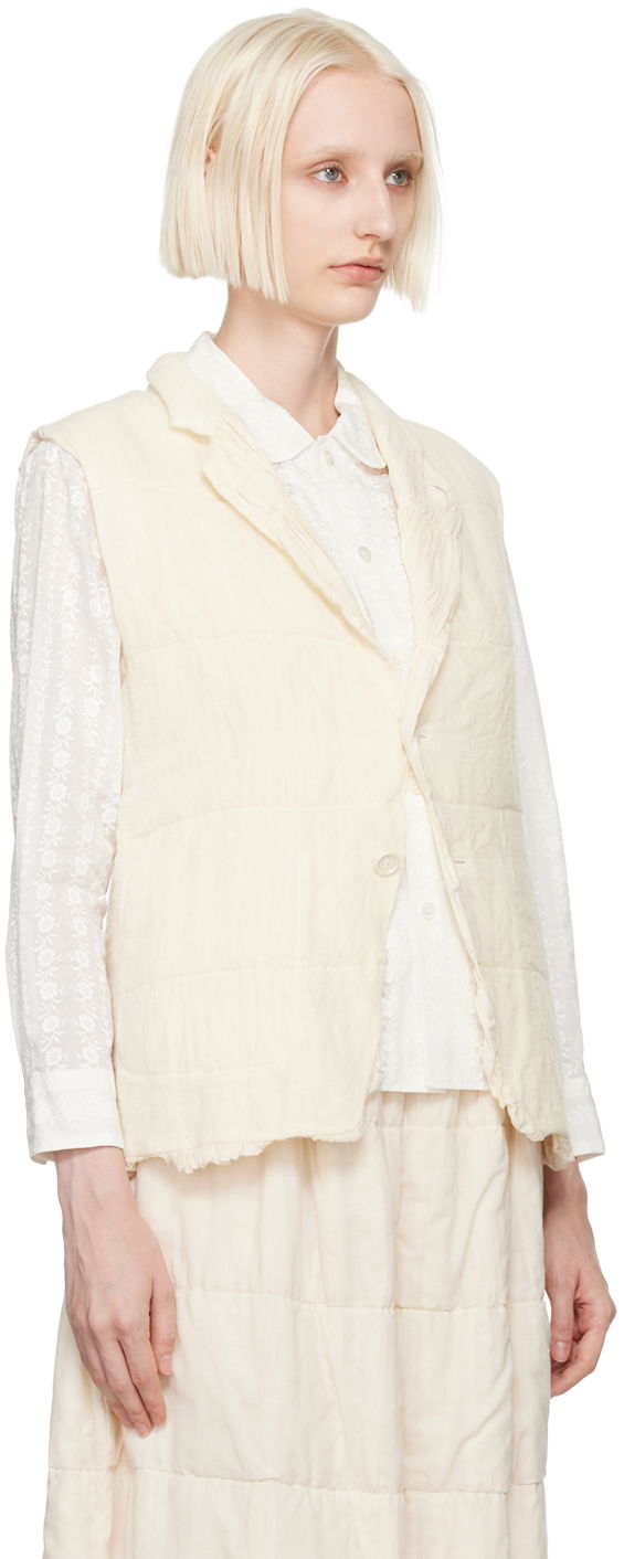 Vest Comme des Garçons Comme Des Garçons Notched Lapel Vest Hvid | TN-V001-051, 1