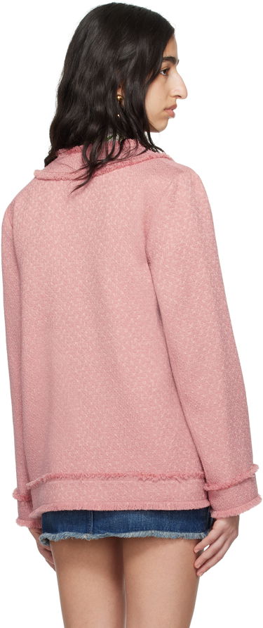 Jakke Dolce & Gabbana Dolce&Gabbana Single-Breasted Raschel Tweed Jacket Lyserød | F29TPT HUMUA, 2