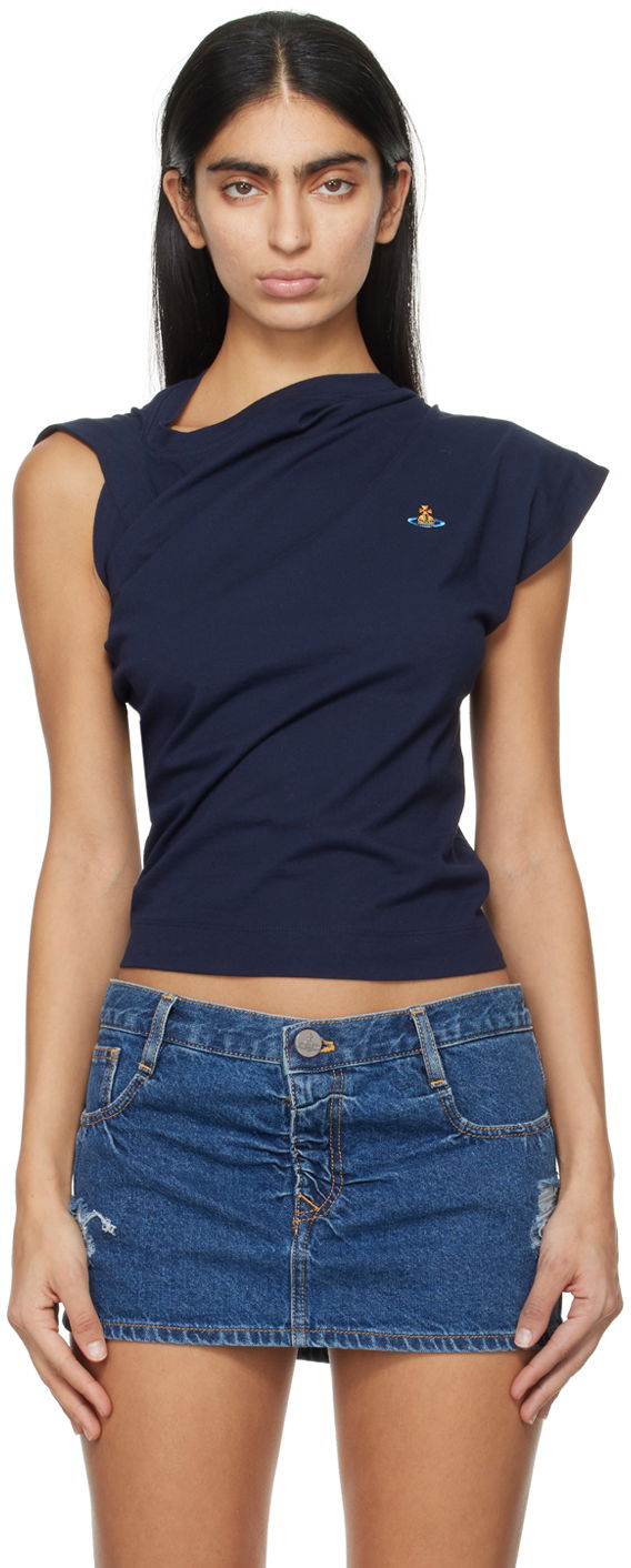 T-shirt Vivienne Westwood Hebo T-Shirt Mørkeblå | 1504000A-J004A-