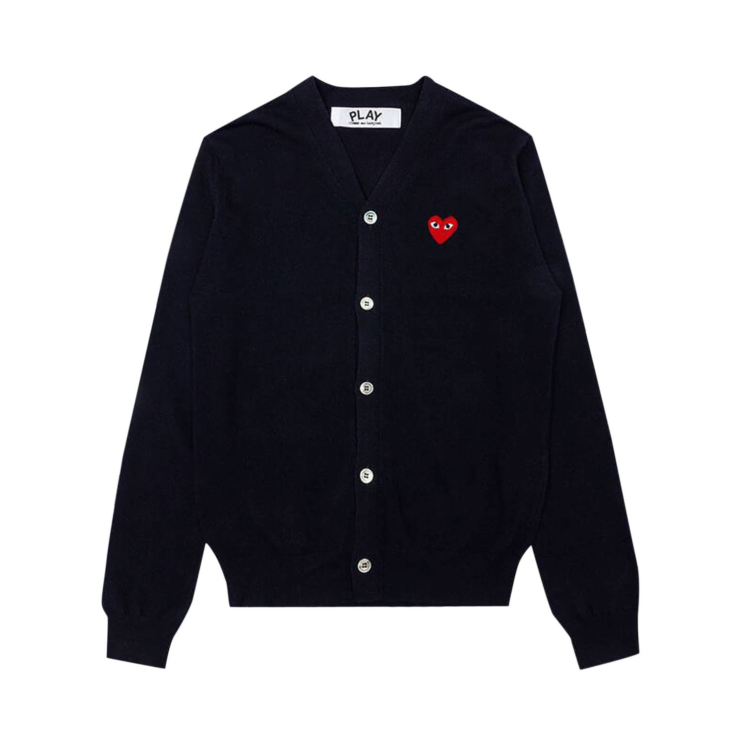 Sweater Comme des Garçons PLAY Knit Cardigan Red Heart Mørkeblå | AZ N008 051 2, 1