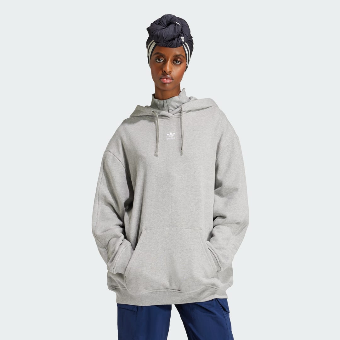 Sweatshirt adidas Performance Loose Fit Terry Hoodie Grå | IY9616, 0