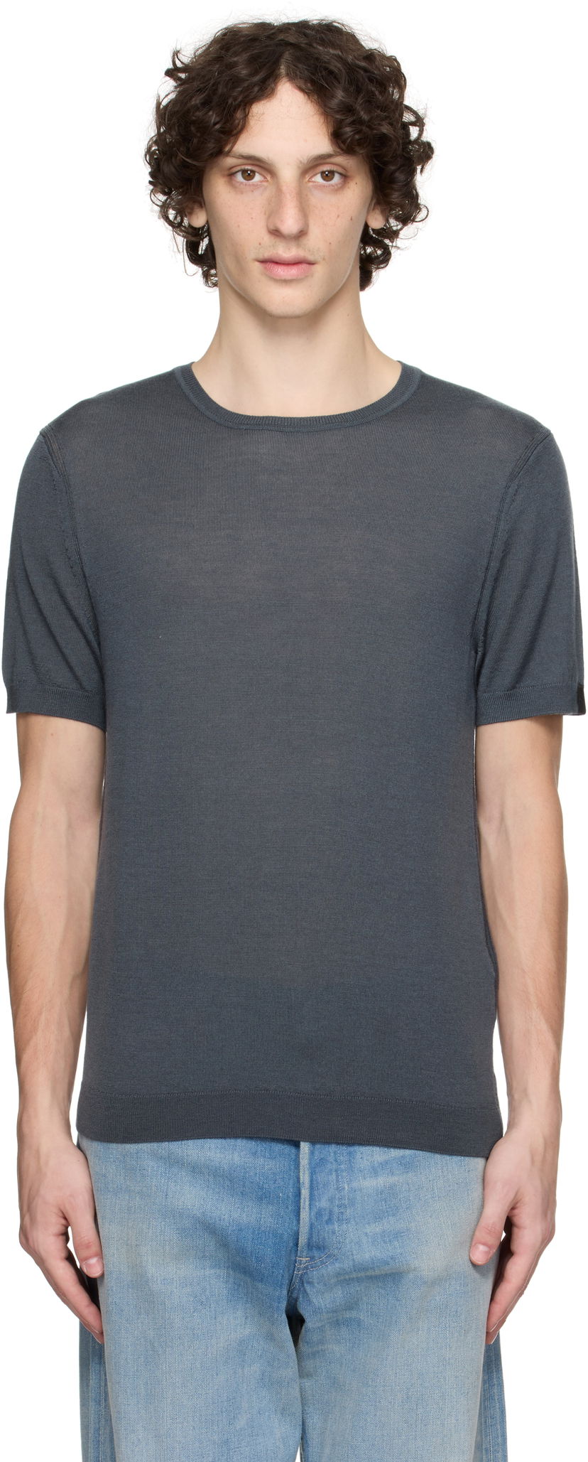 T-shirt rag & bone Rag & Bone Aulton Sweater T-Shirt Grå | MBS25P017BM17