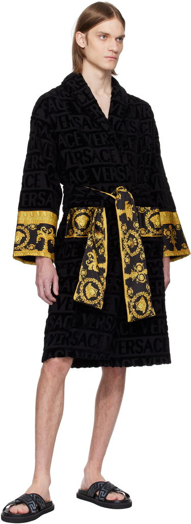 Sneakers og sko Versace Versace Greek Ribbon Sandals Sort | 1016188_1A13481, 4